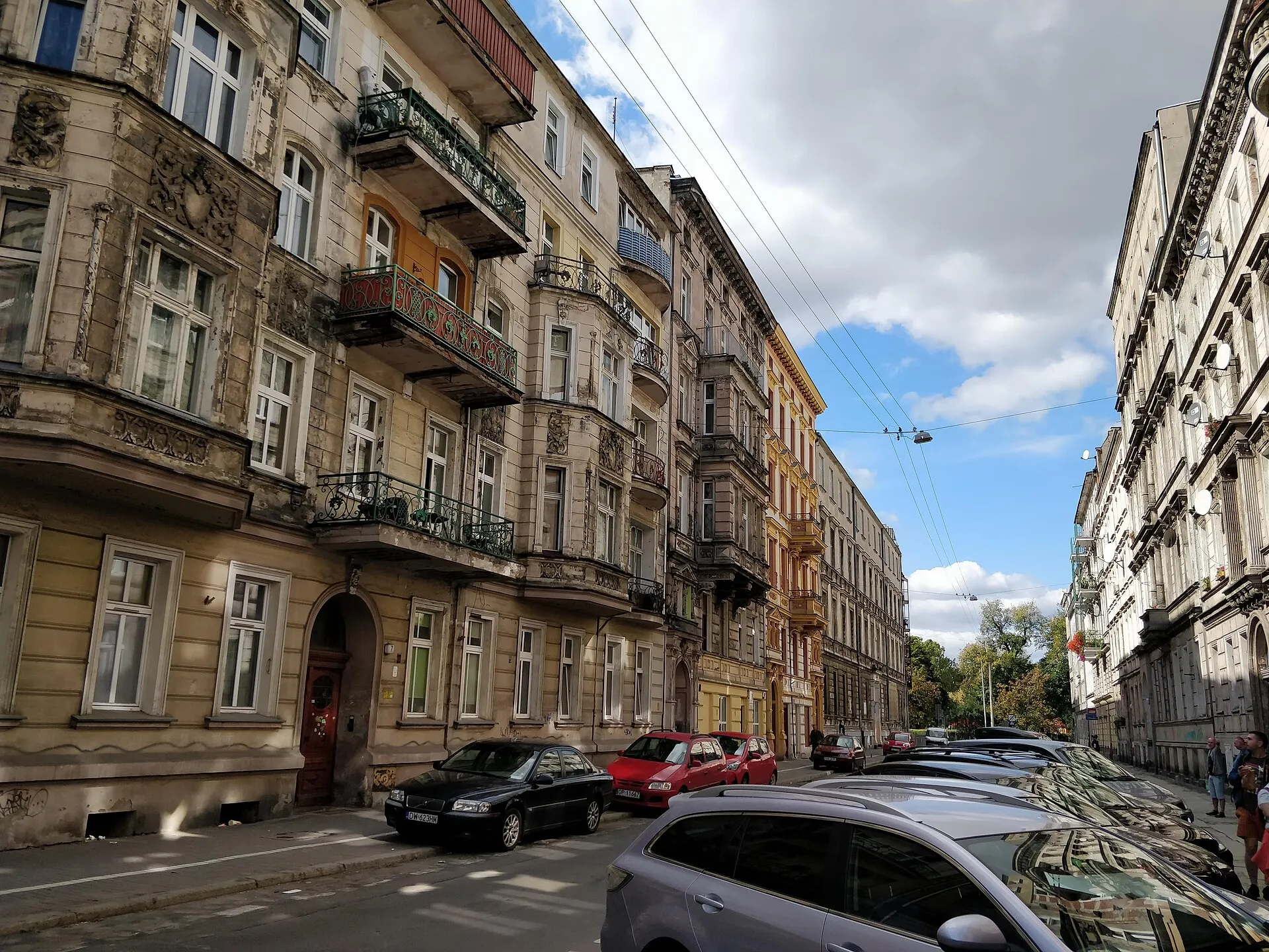 Ulica Worcella na wrocławskim Przedmieściu Oławskim w 2019 roku