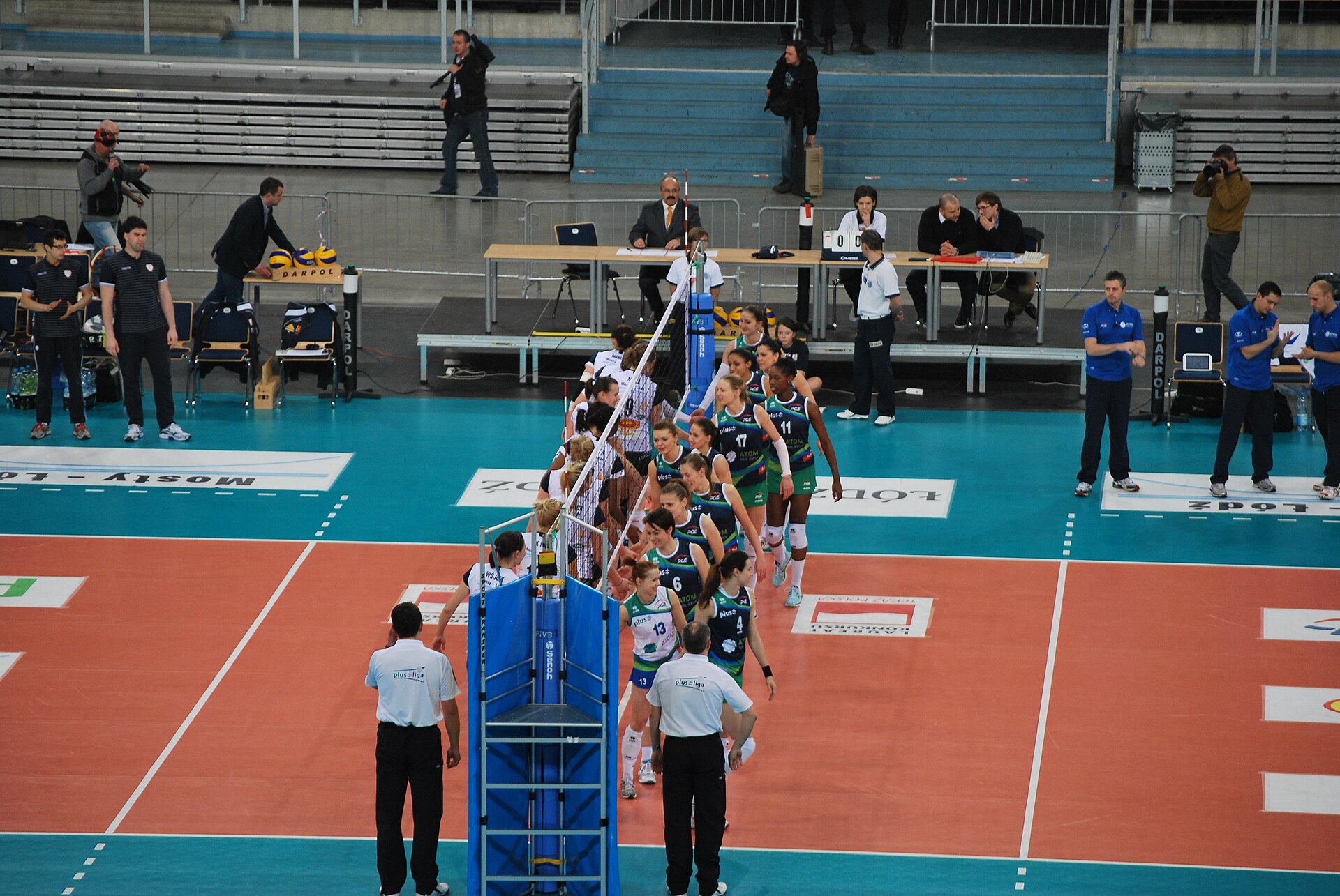 Volleyball match - shakehands before the match