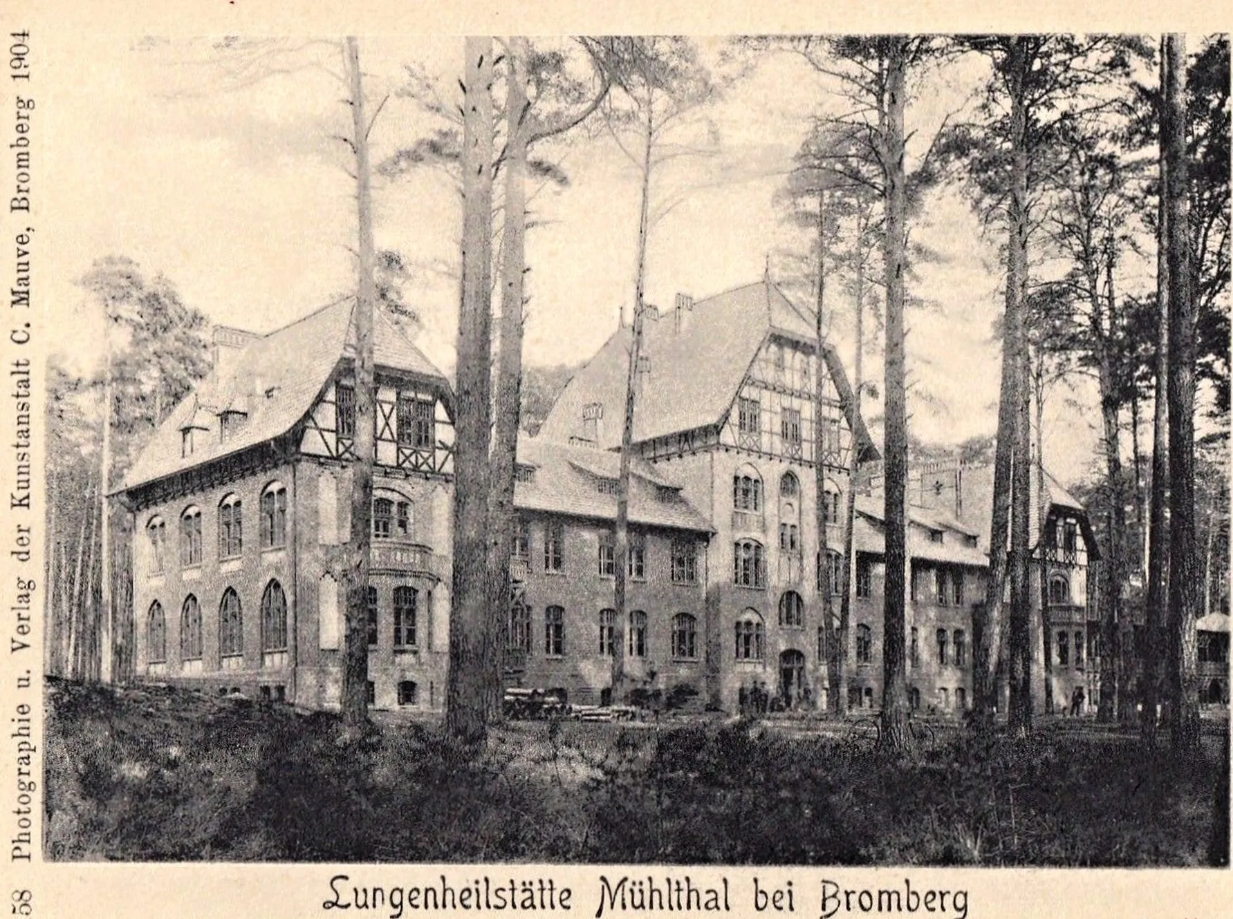 Historyczny budynek sanatorium w Smukale pod Bydgoszczą w 1904 roku