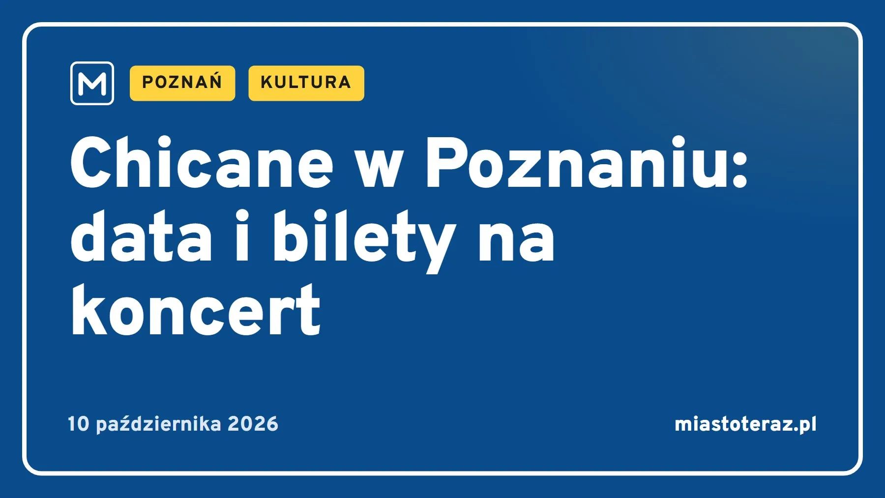 Grafika MiastoTeraz: Chicane w Poznaniu: data i bilety na koncert