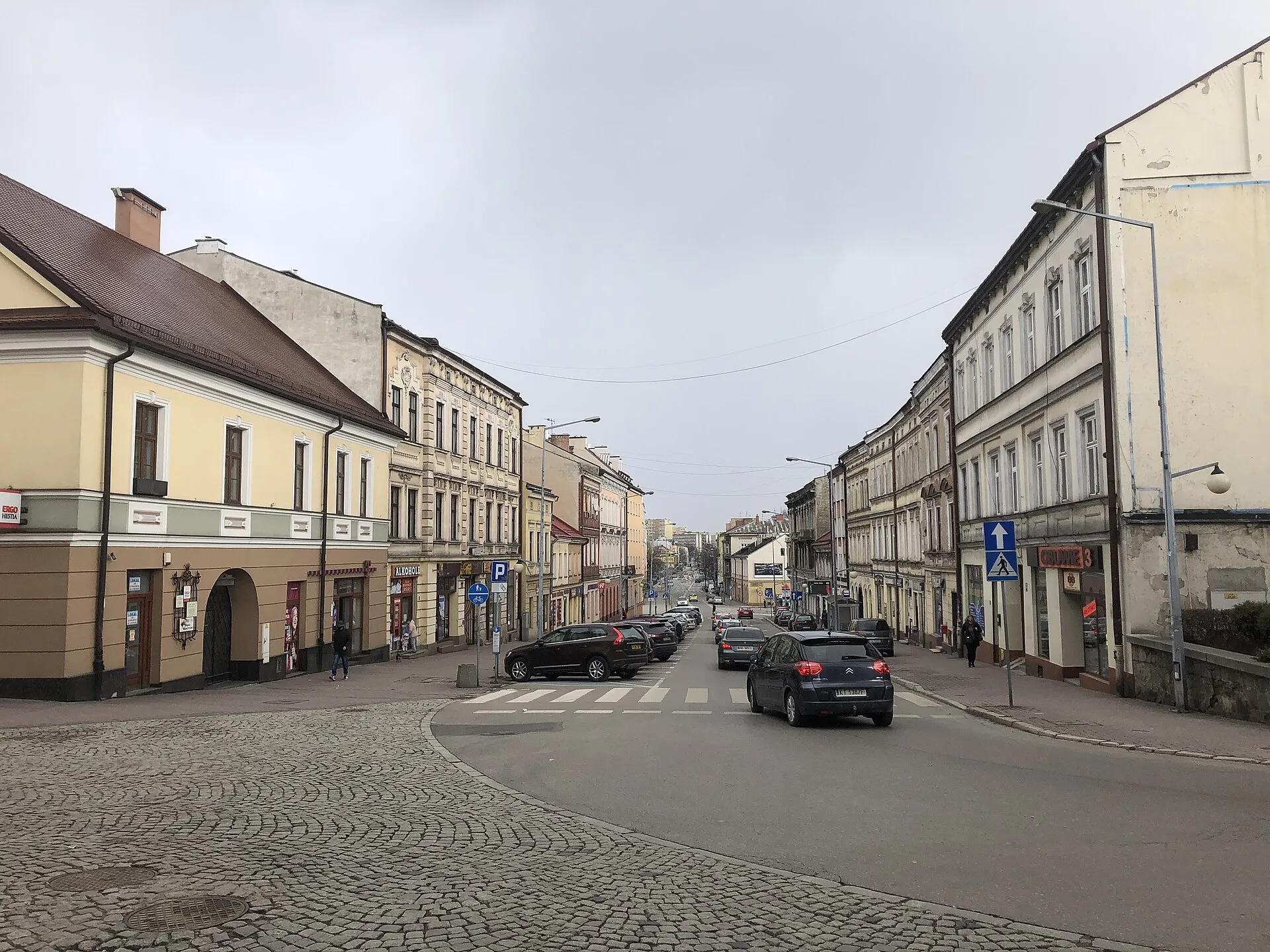 Ulica Lwowska w Tarnowie w marcu 2021 roku