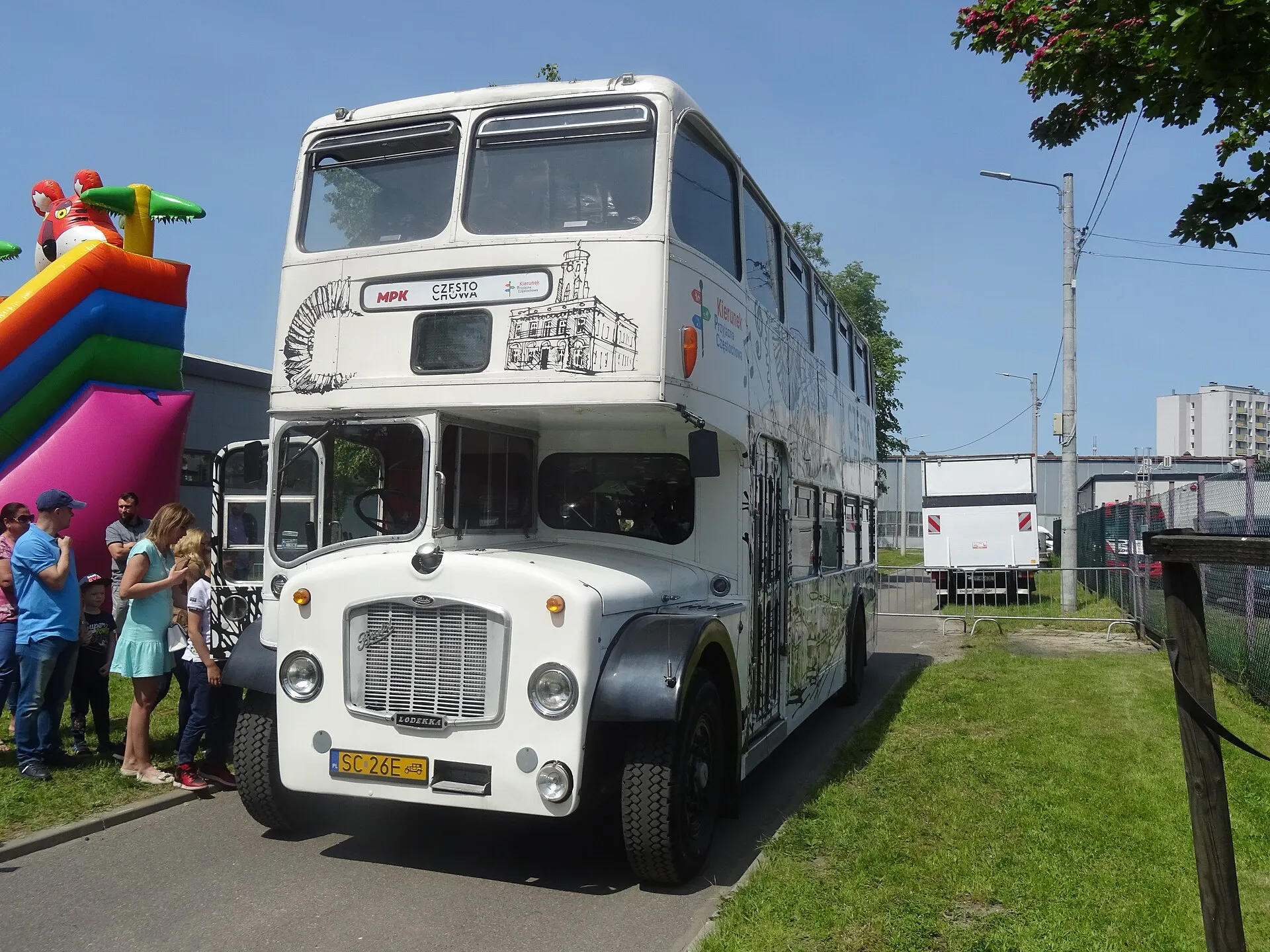Autobus Bristol Lodekka MPK Częstochowa podczas dni otwartych zajezdni w 2023 roku