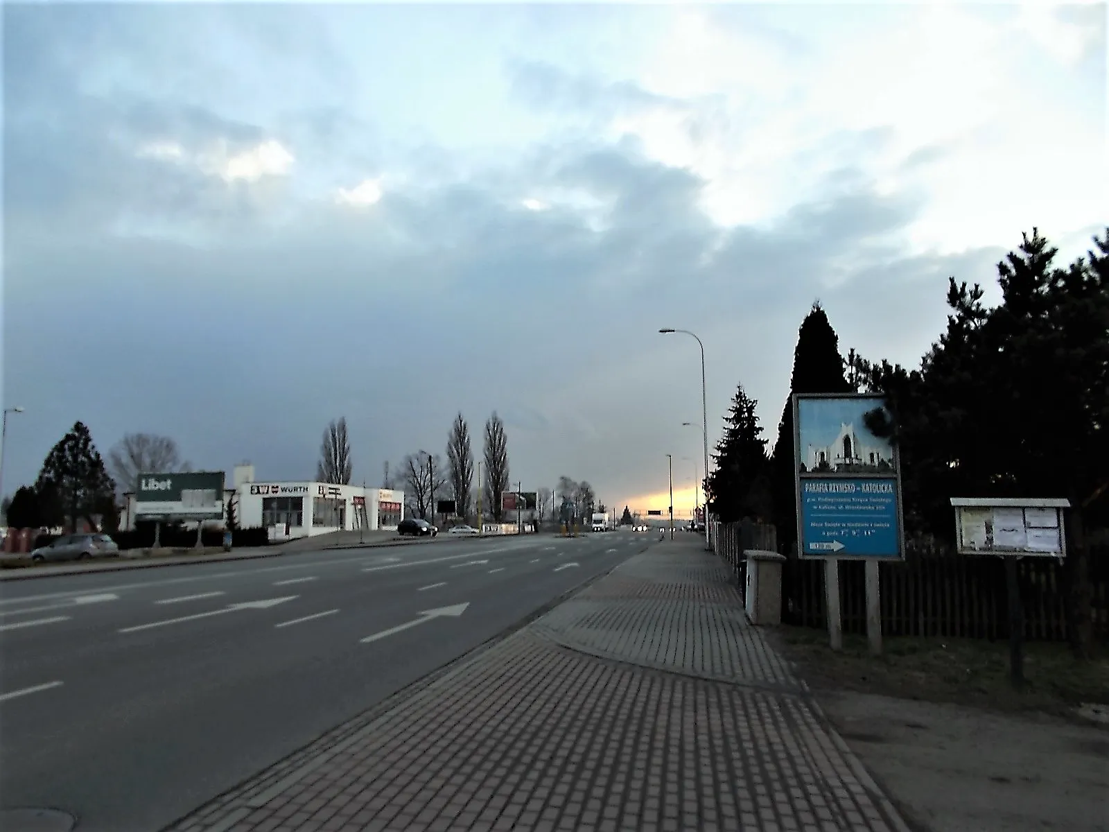 Ulica Wrocławska w Kaliszu w 2018 roku