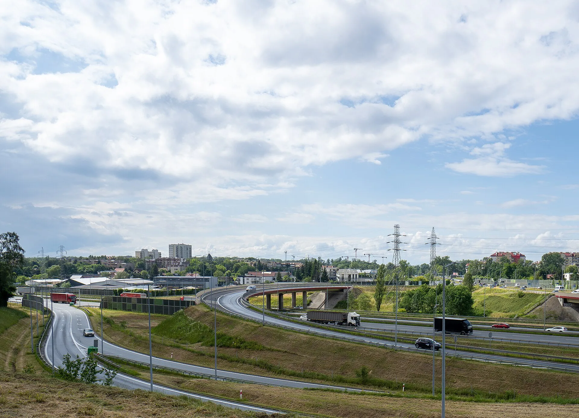 Węzeł Wielicki autostrady A4 przy ulicy Wielickiej w Krakowie w 2026 roku