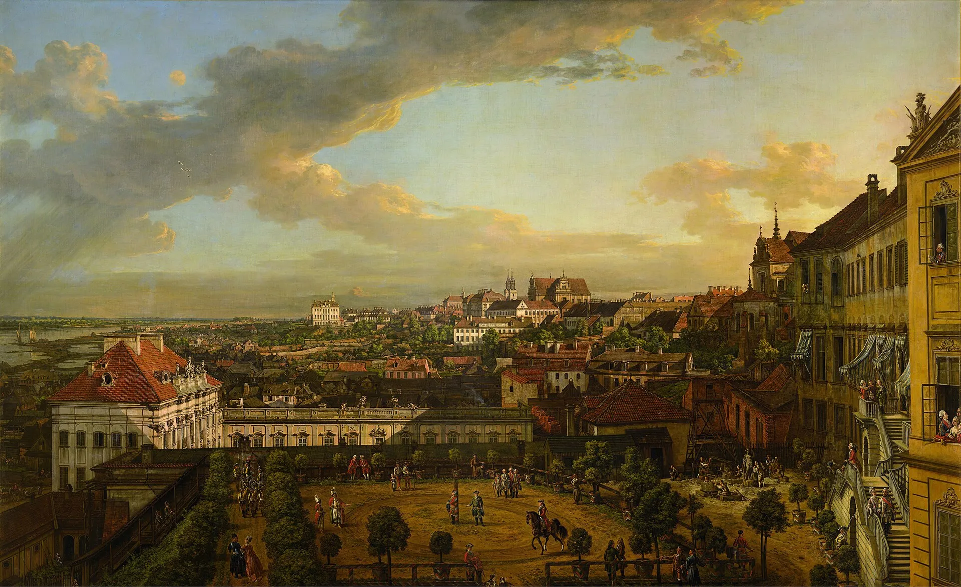 Panorama Warszawy widziana z Zamku Królewskiego