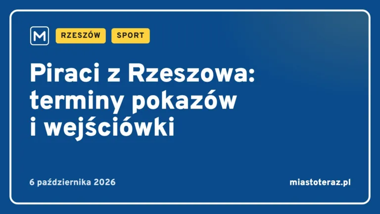 Grafika MiastoTeraz: Piraci z Rzeszowa: terminy pokazów i wejściówki