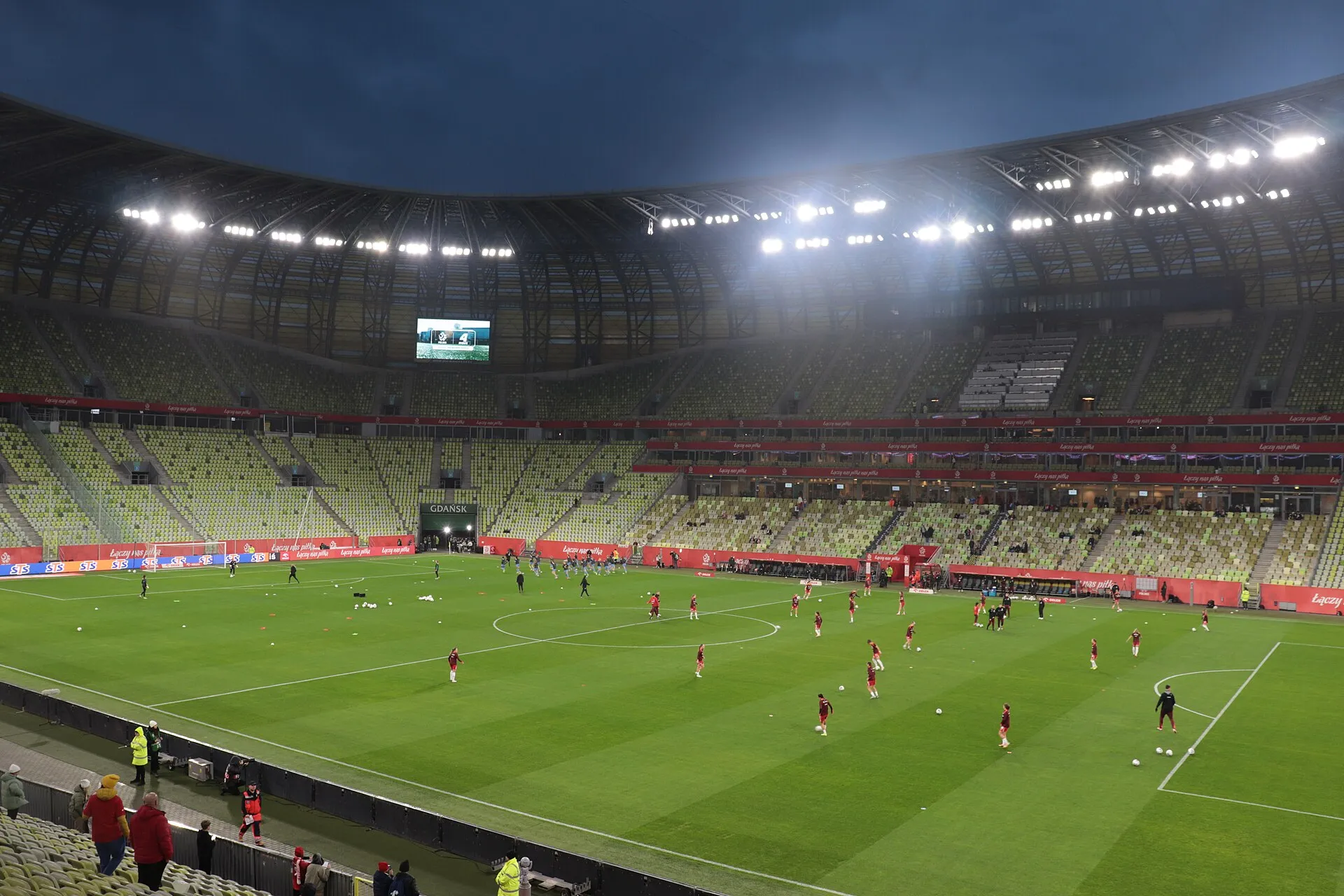 Polsat Plus Arena w Gdańsku podczas meczu kobiet Polska - Holandia w 2025 roku