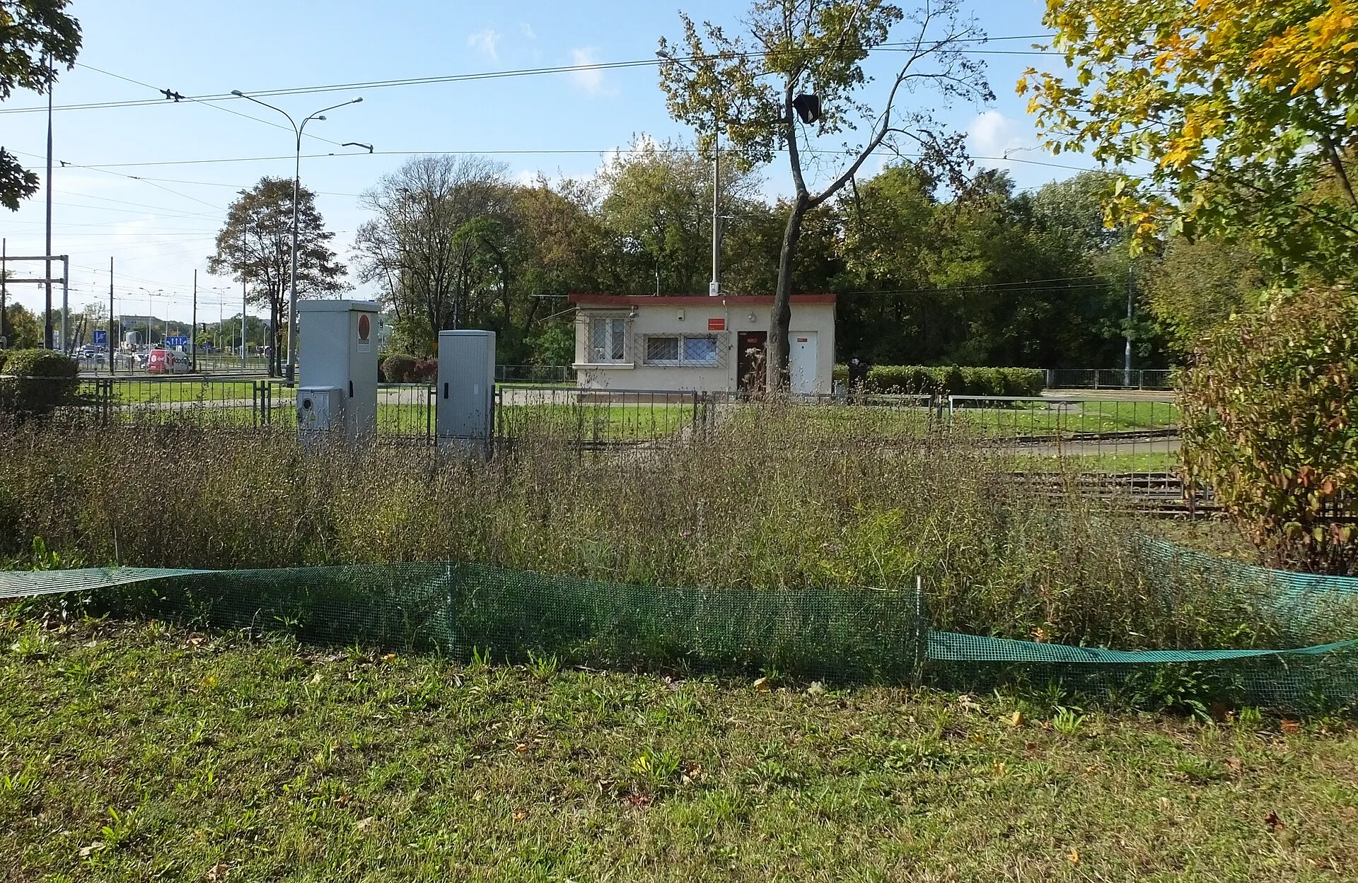 Pętla tramwajowa Metro Marymont w Warszawie jesienią 2019 roku