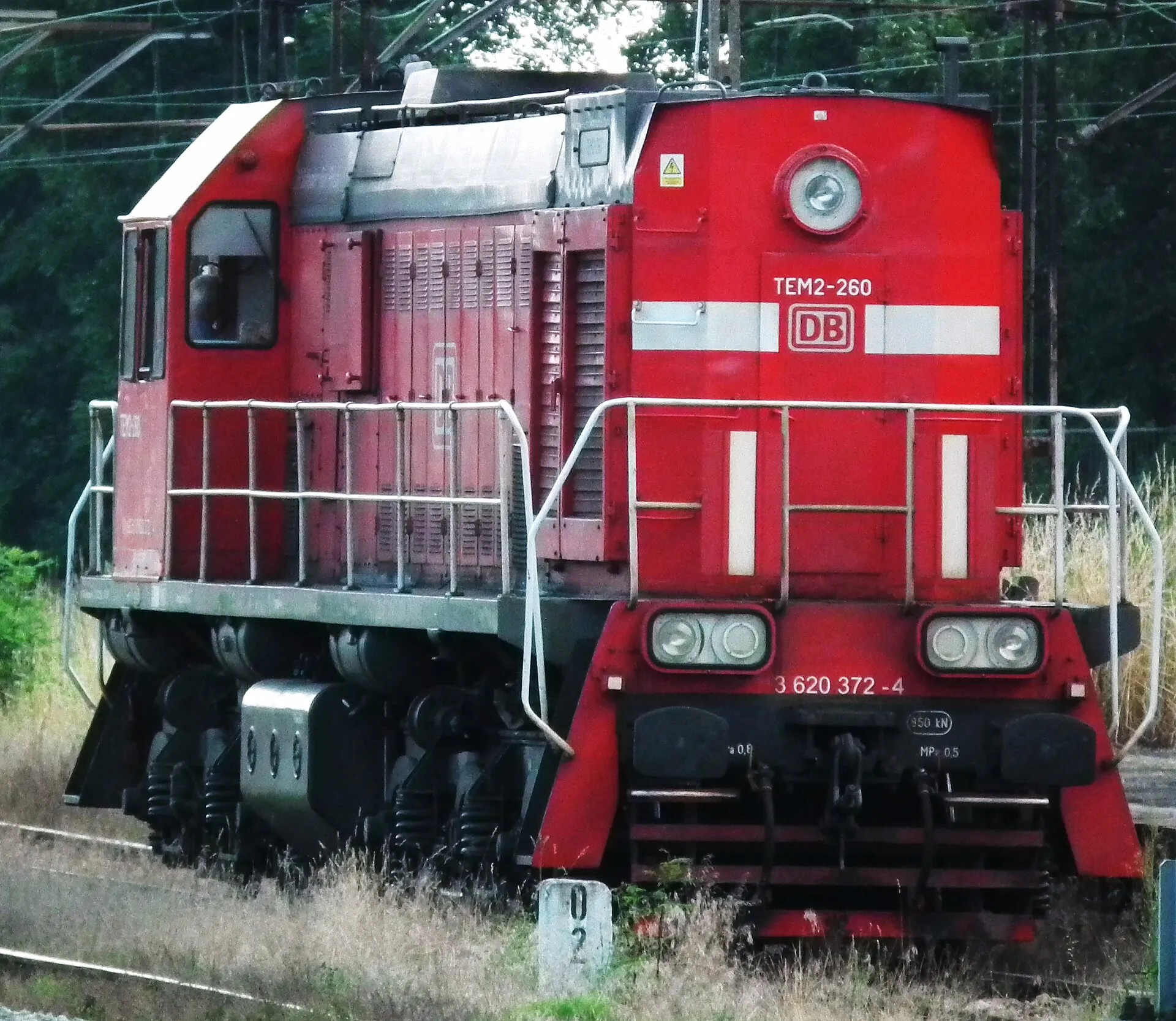 Lokomotywa spalinowa TEM2-260 na stacji Tychy w 2016 roku